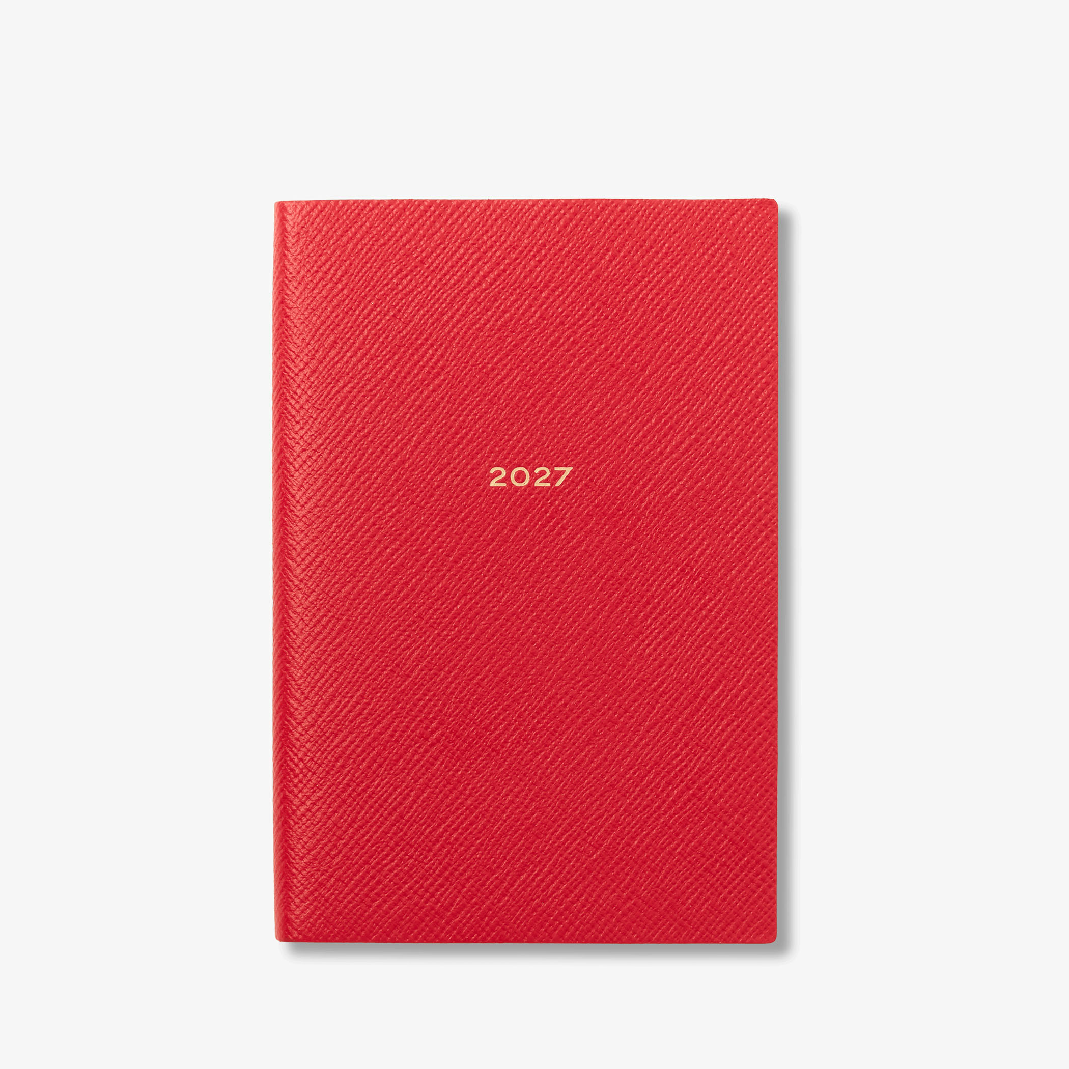 未使用品 スマイソン Smythson Soho ノート レッド 2027 Soho Vertical Weekly Diary in Pastegrain | スマイソン