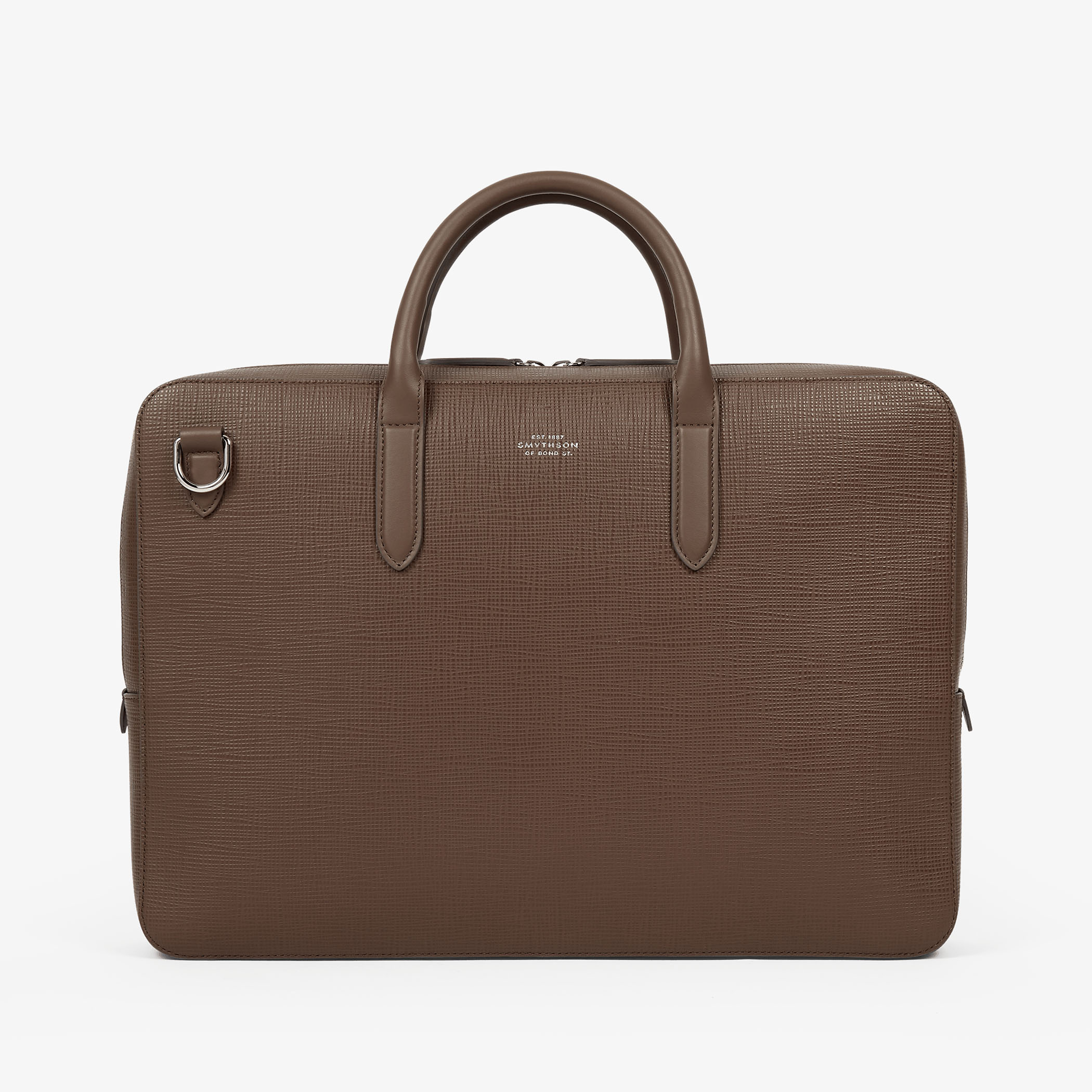 Ultra Slim Brief Case With Zip Front in Ludlow | スマイソン