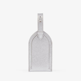 Luggage Tag in Metallic Leather