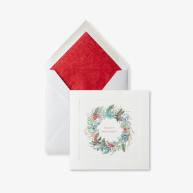 Wreath Christmas Card Set 10CE