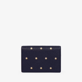 Folded Card Case with Snap Closure in Panama Stars