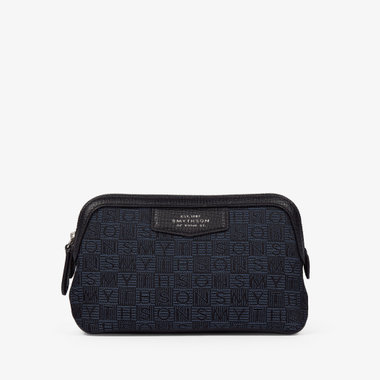 Small Travel Pouch in Stamp Canvas