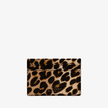 Flat Card Holder in Panama Leopard