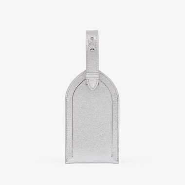 Luggage Tag in Metallic Leather