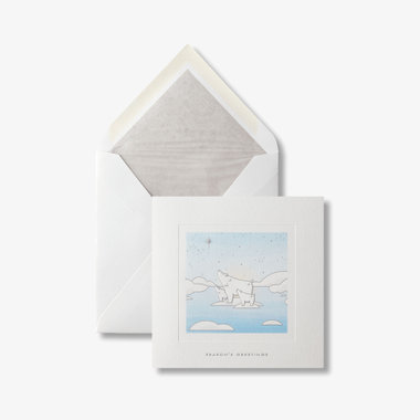 Polar Bears Christmas Card Set 10CE
