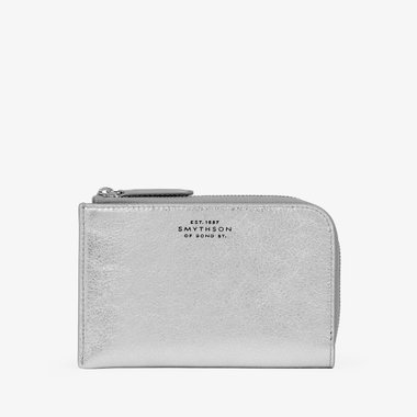 【ポイント10%還元】Small Flat Pouch in Metallic Leather