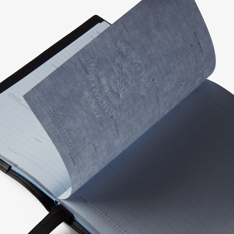 Smythson Evergreen Refillable Diary in Ludlow BLACK