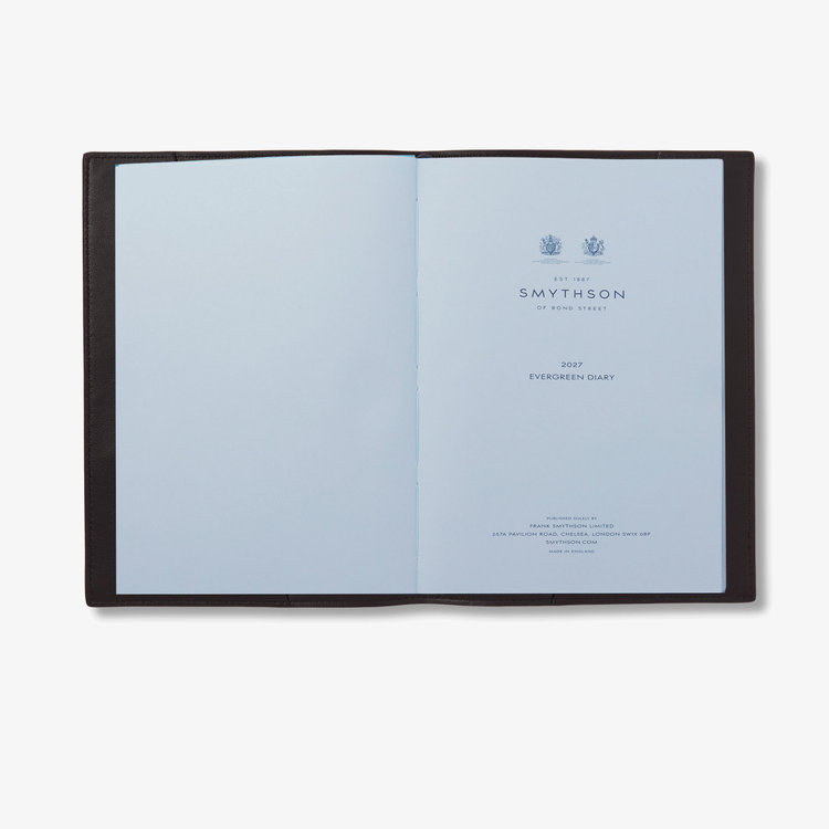 Smythson Evergreen Refillable Diary in Ludlow BLACK