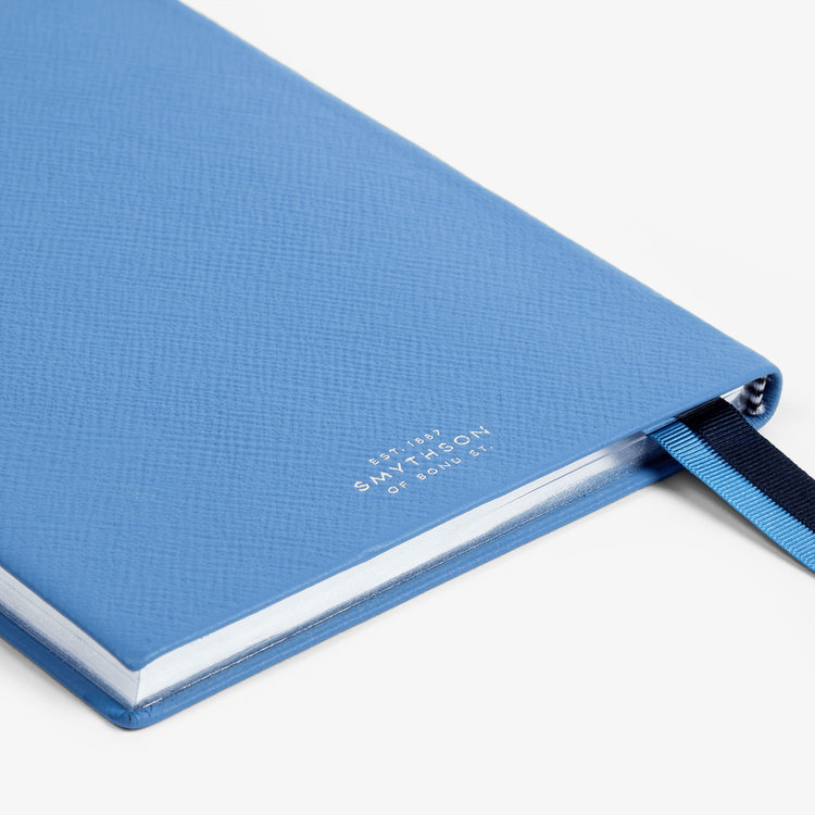 Smythson 【予約】2027 Soho Vertical Weekly Diary in Pastegrain NILE BLUE