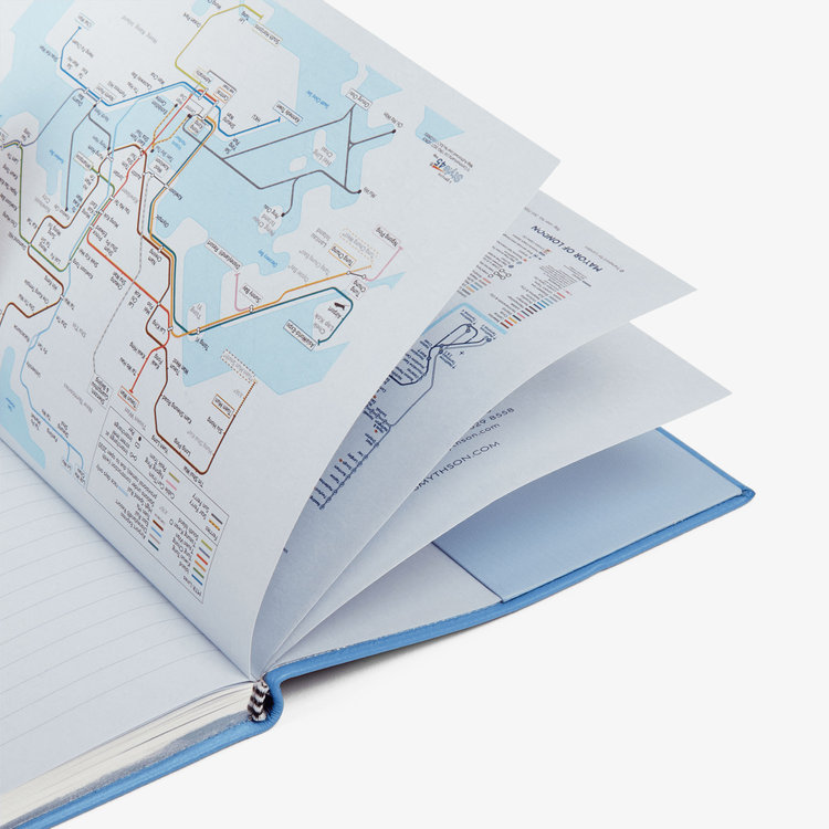 Smythson 【予約】2027 Soho Vertical Weekly Diary in Pastegrain NILE BLUE