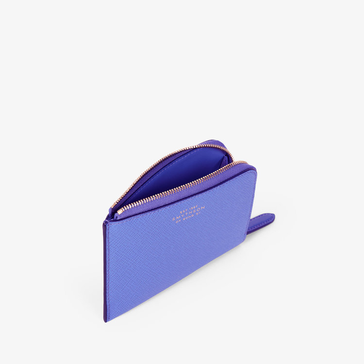 Smythson Panama Small Flat Pouch ULTRA VIOLET