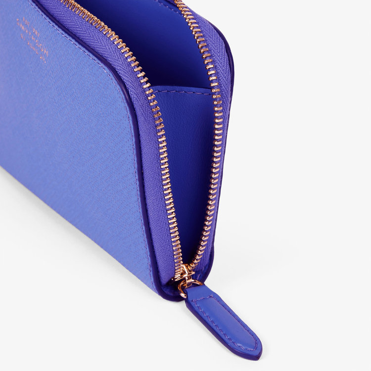 Smythson Panama Small Flat Pouch ULTRA VIOLET