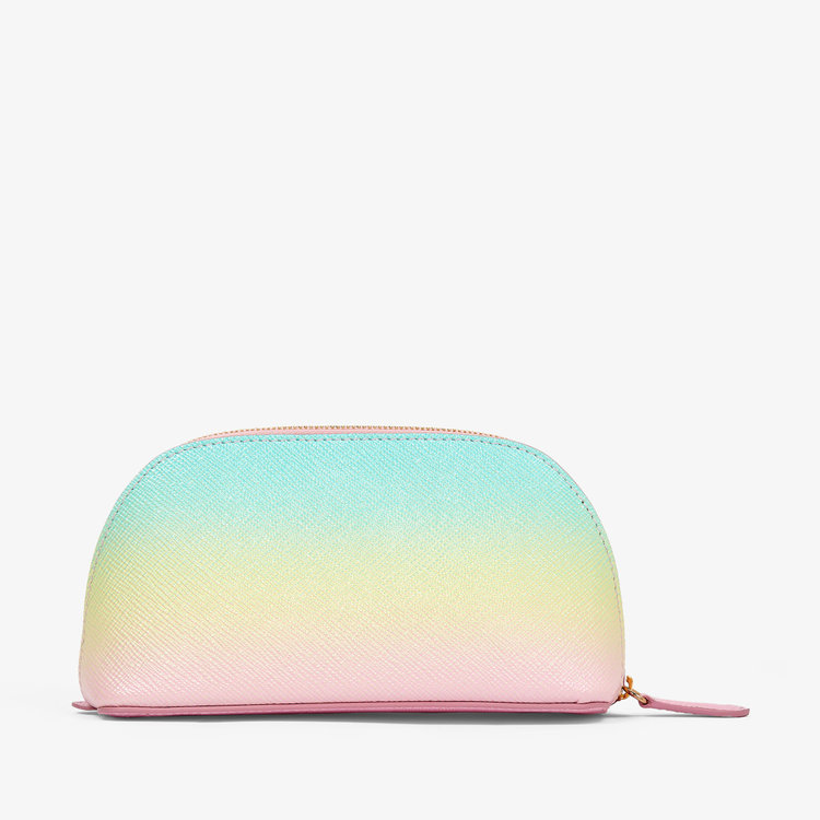 Smythson Panama Rainbow Cosmetic Case PEARL PINK