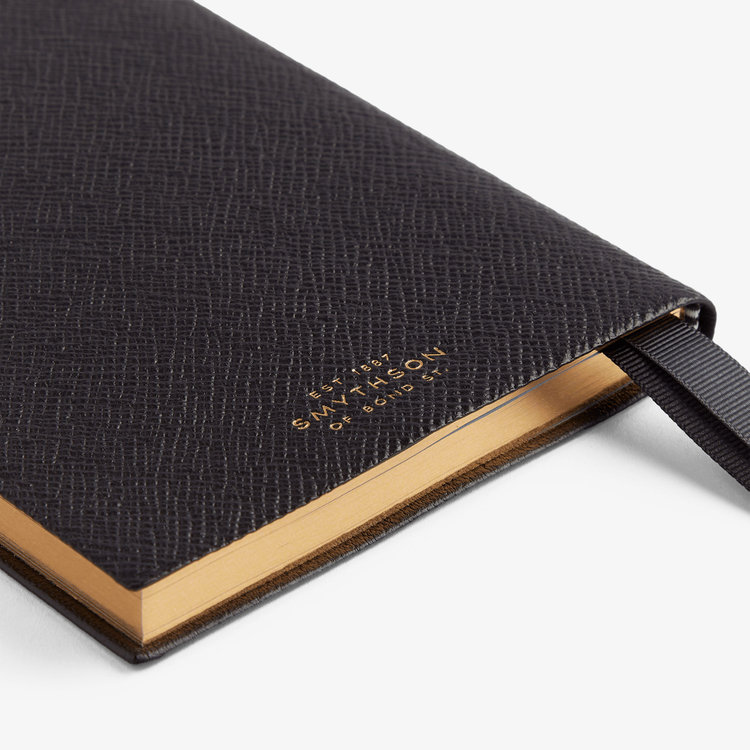 Smythson 2027 Chelsea Weekly Diary in Pastegrain BLACK