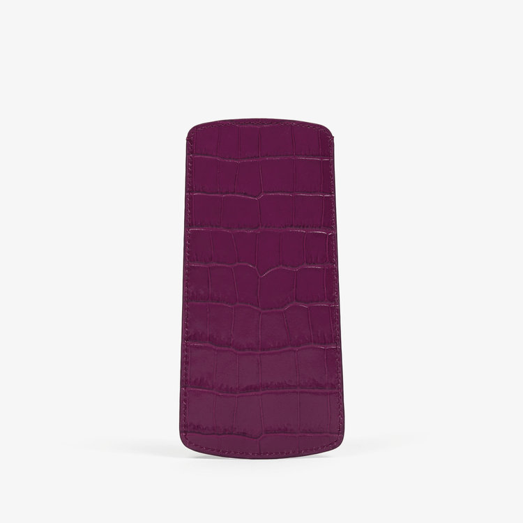 Smythson Mara OPT Glasses Case BRIGHT PURPLE
