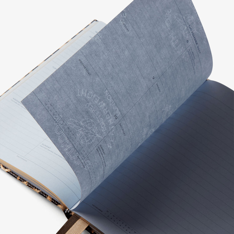 Smythson 2027 Soho Weekly Diary in Panama Leopard SAND