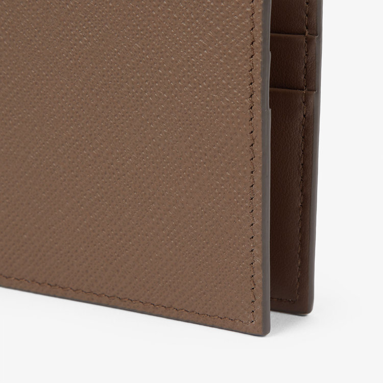 Smythson 6 Card Slot Wallet in Panama FAWN
