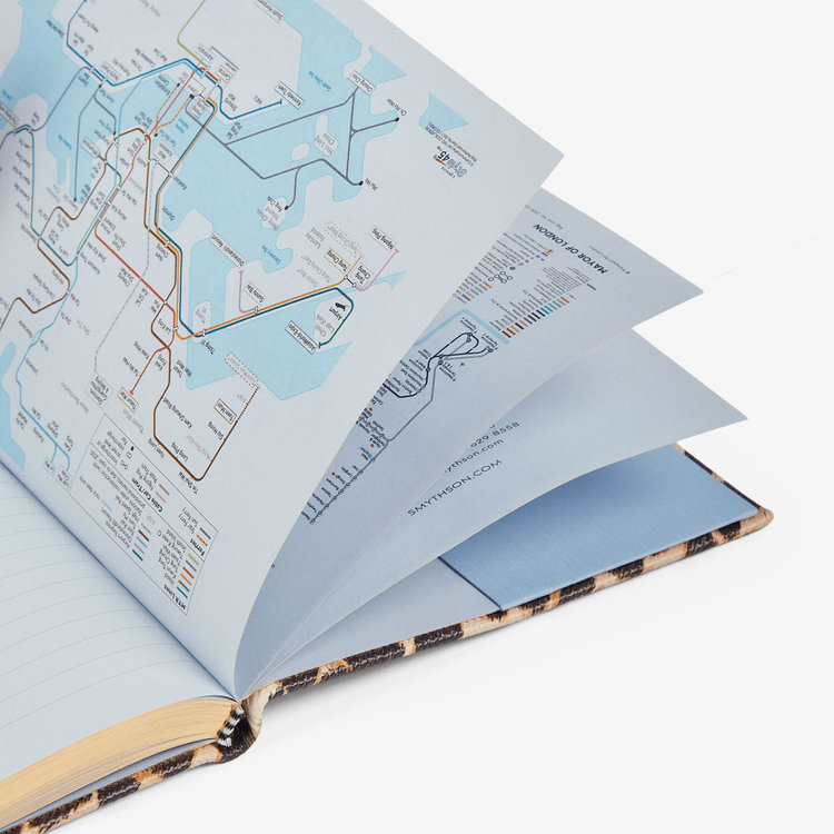 Smythson 2027 Soho Weekly Diary in Panama Leopard SAND
