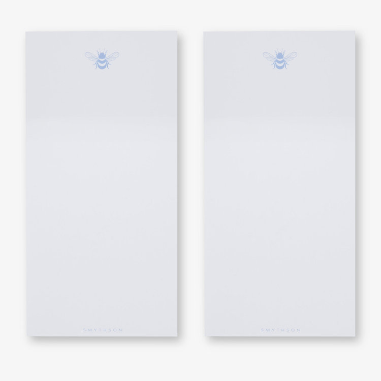 Smythson Bee Motif Notepad WHITE WOVE