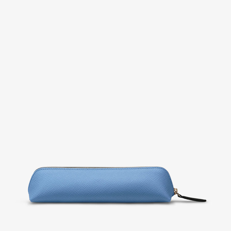 Smythson Panama Pencil Case NILE BLUE