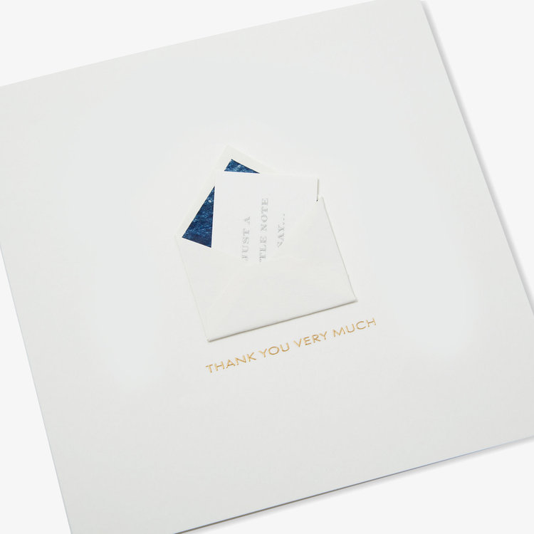 Smythson Thank You Very Much Envelope Card WHITE WOVE