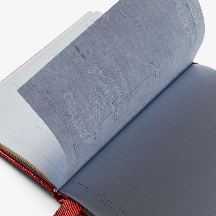 Smythson 【予約】2027 Soho Weekly Diary in Mara RED