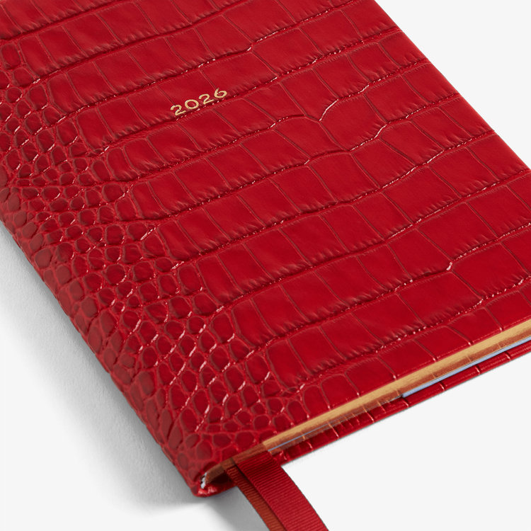 Smythson 【予約】2027 Soho Weekly Diary in Mara RED