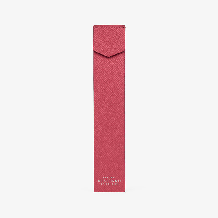 Smythson Panama Bookmark RASPBERRY
