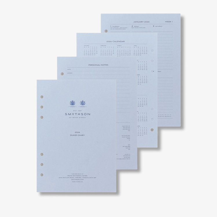 Smythson 【予約】2027 Dukes Diary Organiser Refill NILE BLUE