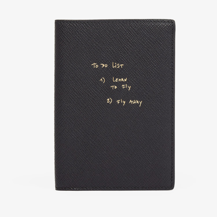 Smythson Smythson x Thomas Lélu Panama Passport Cover BLACK