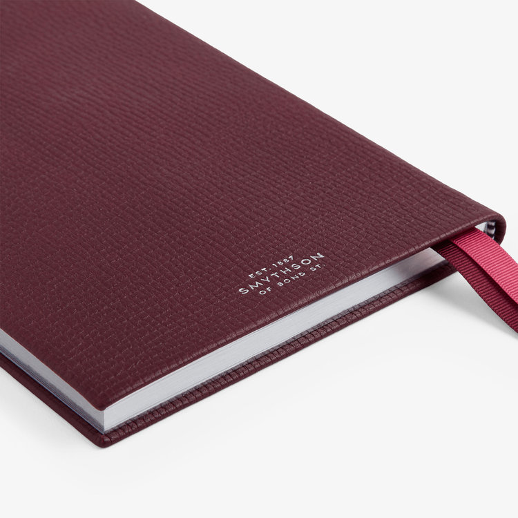 Smythson 【予約】2027 Soho Weekly Diary in Ludlow DARK CHERRY