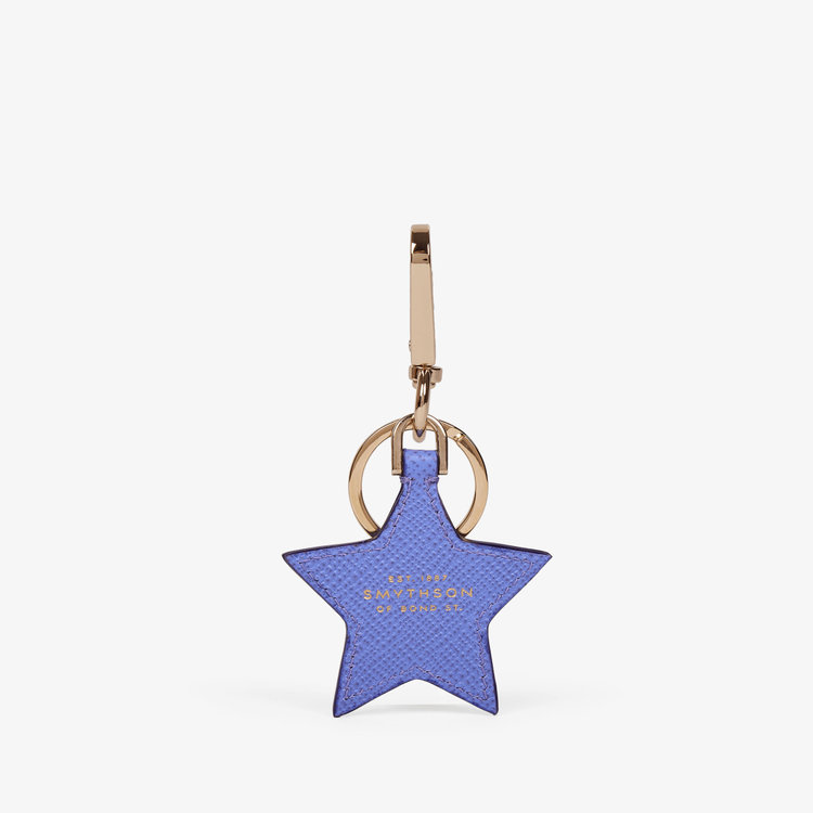 Smythson Panama Star Keyring ULTRA VIOLET