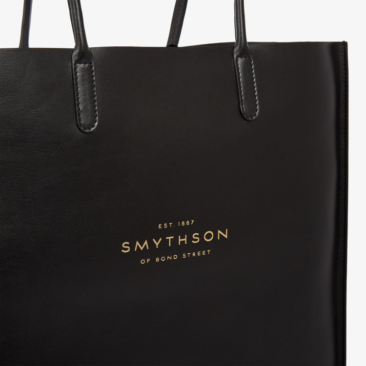 Smythson Pavilion Kingly Tote BLACK