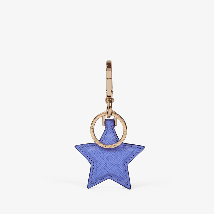 Smythson Panama Star Keyring ULTRA VIOLET