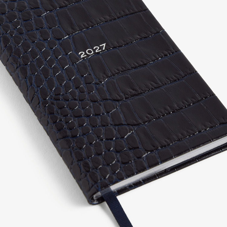 Smythson 【予約】2027 Panama Weekly Diary in Mara NAVY