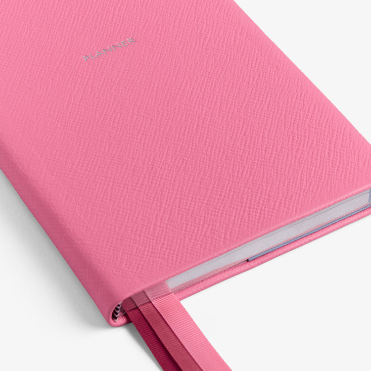 Smythson 【ポイント10%還元】Pastegrain Soho Planner FLAMINGO