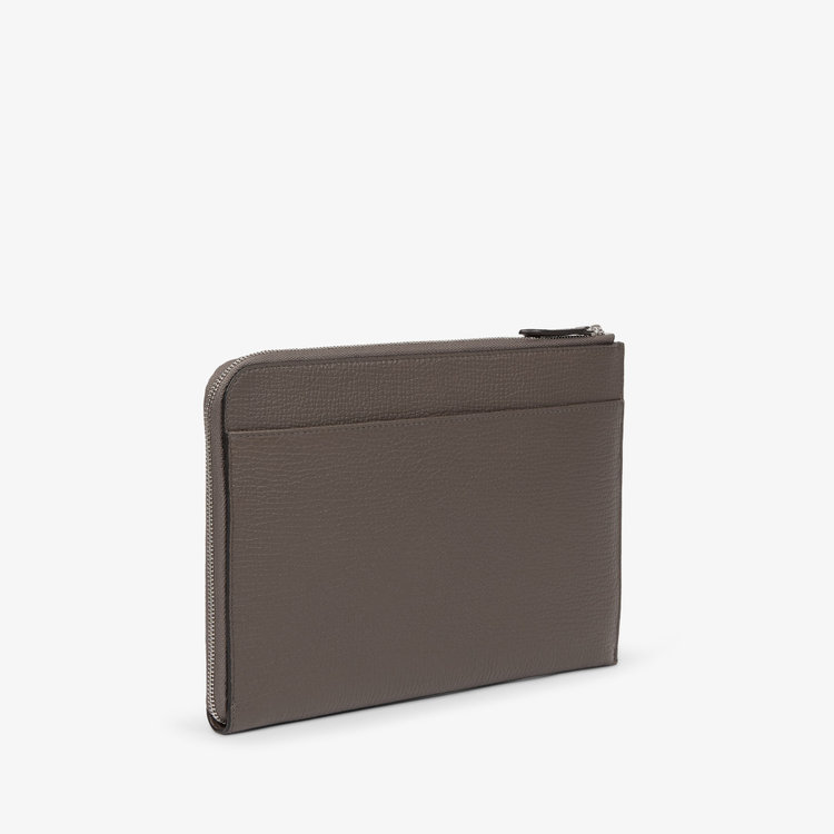 Smythson Ludlow Flat Organiser Pouch DARK TAUPE