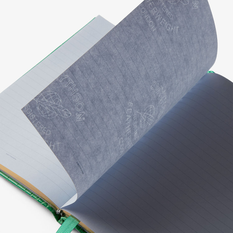 Smythson Mara Soho Notebook with Slide JADE