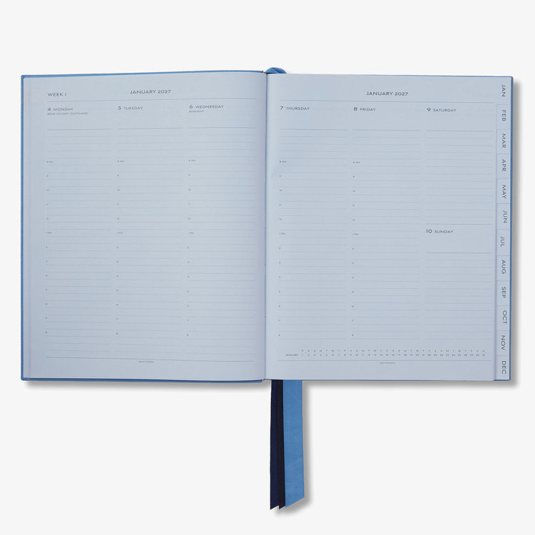 2027 Portobello Vertical Weekly Diary in Pastegrain