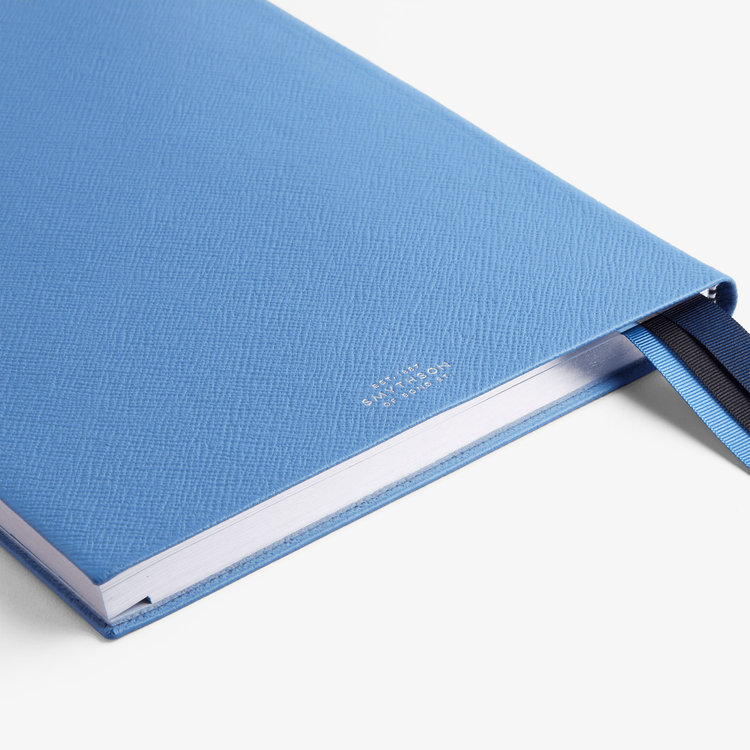 Smythson 2027 Portobello Vertical Weekly Diary in Pastegrain NILE BLUE