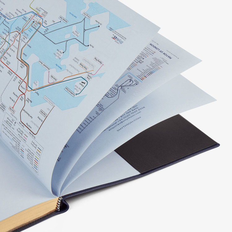 Smythson 【予約】2027 Portobello Vertical Weekly Diary in Pastegrain NAVY