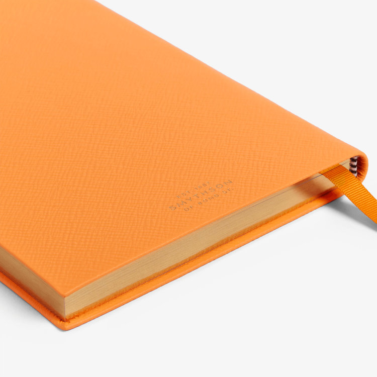 Smythson Pastegrain Soho Notebook LIGHT ORANGE