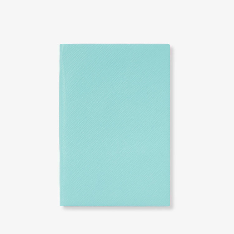 Smythson Pastegrain Chelsea Notebook BRIGHT AQUA