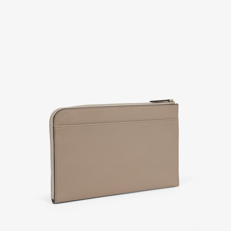 Smythson Panama Slim Pouch SANDSTONE