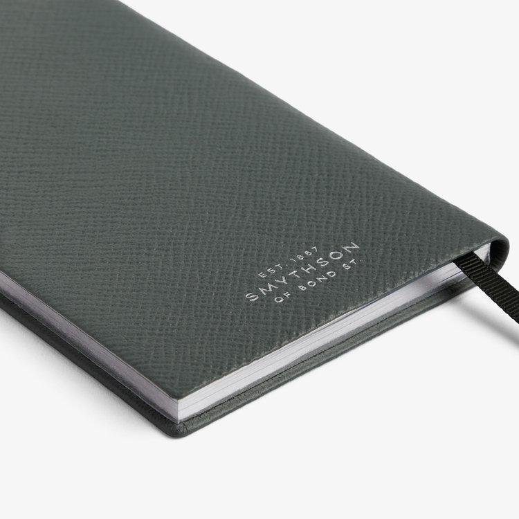 Smythson 【予約】2027 Panama Weekly Diary in Pastegrain SLATE GREEN