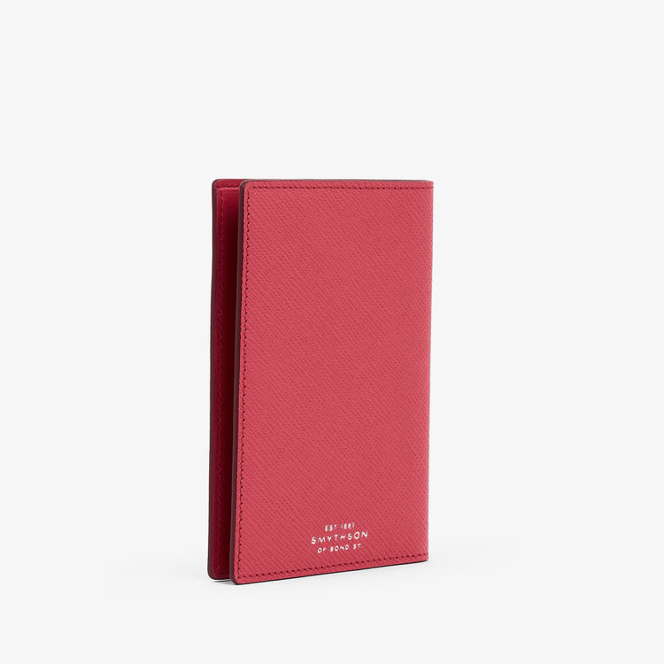 Smythson Panama Passport Cover RASPBERRY