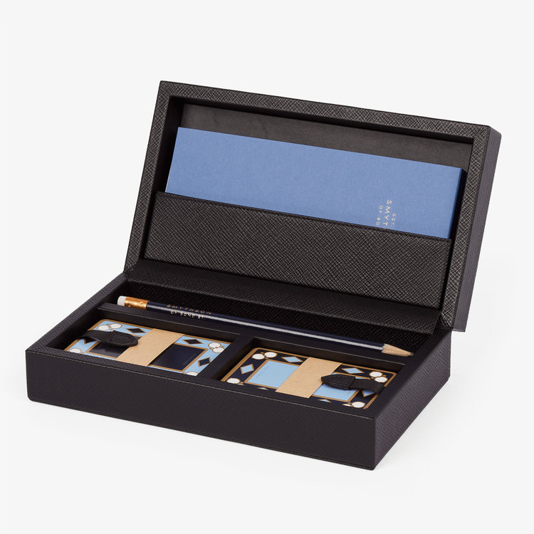 Smythson Bridge Set in Panama BLACK