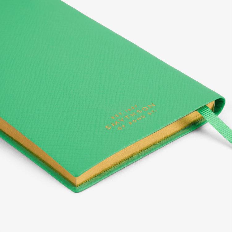 Smythson Pastegrain Panama Notebook SHAMROCK