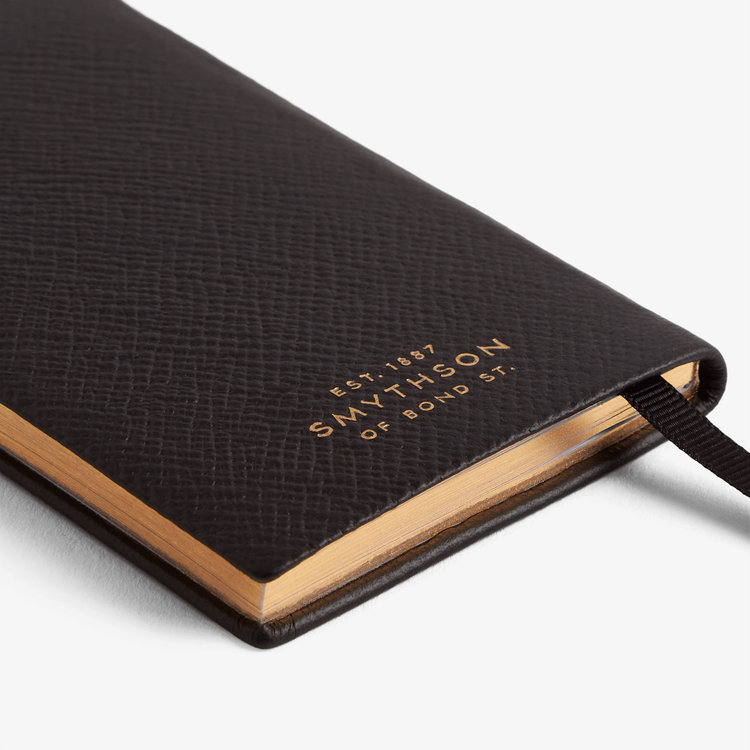 Smythson 【予約】2027 Wafer Weekly Diary in Pastegrain BLACK