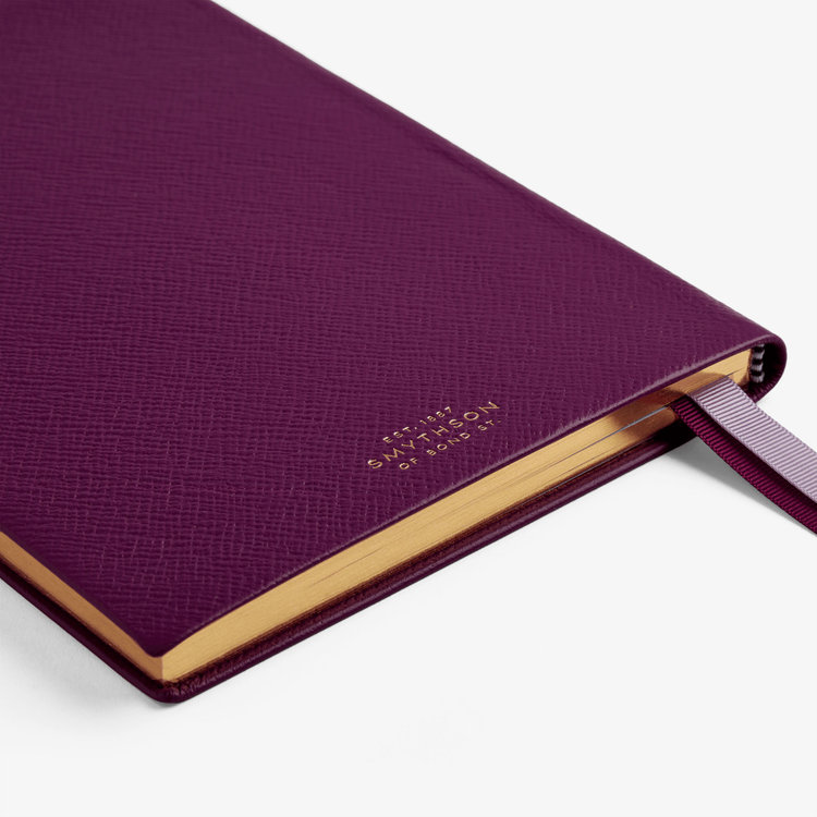 Smythson 2027 Soho Liberty Weekly Diary in Pastegrain BRIGHT PURPLE